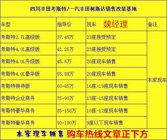 b体育：丰田考斯特7座中巴房车价格增配旋转麻将机(图2)